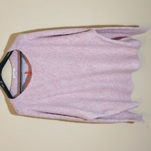 Joe Fresh| NWT Light Pink Crew Neck Sweater with Textured Stripes
